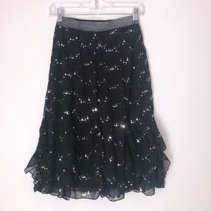 My Michelle Girls Large Black and Silver Skirt